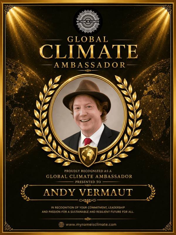 Global Climate Ambassador card for Andy Vermaut